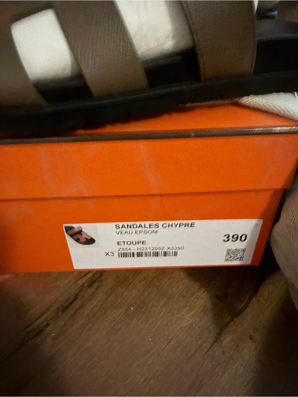 Hermes Chypre Sandal in Brown and Black - Picture 3 of 8